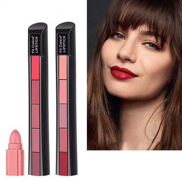 5-Color Matte Velvet Lipstick Set